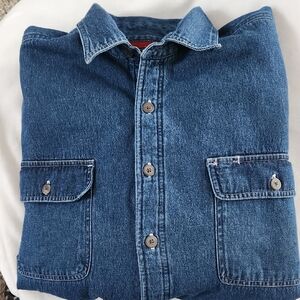 Puritan Blue Denim Shirt with Red Lining